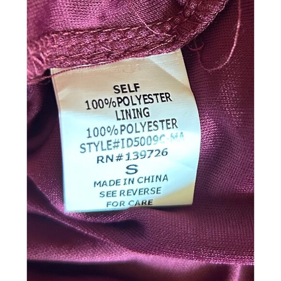 PinkBlush Maternity Size S Embroidered Lace Maxi Dress Short Sleeves Wine - Picture 10 of 11